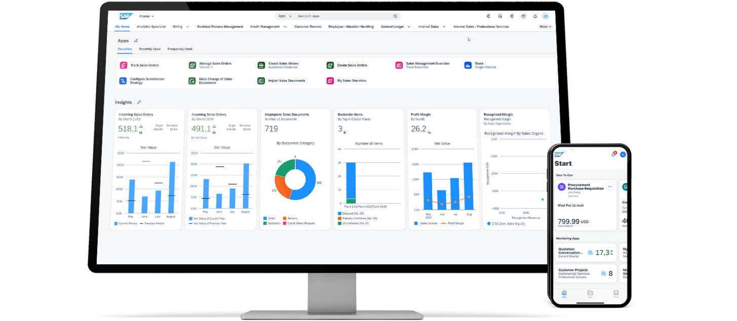 Vue d'ensemble de SAP Fiori